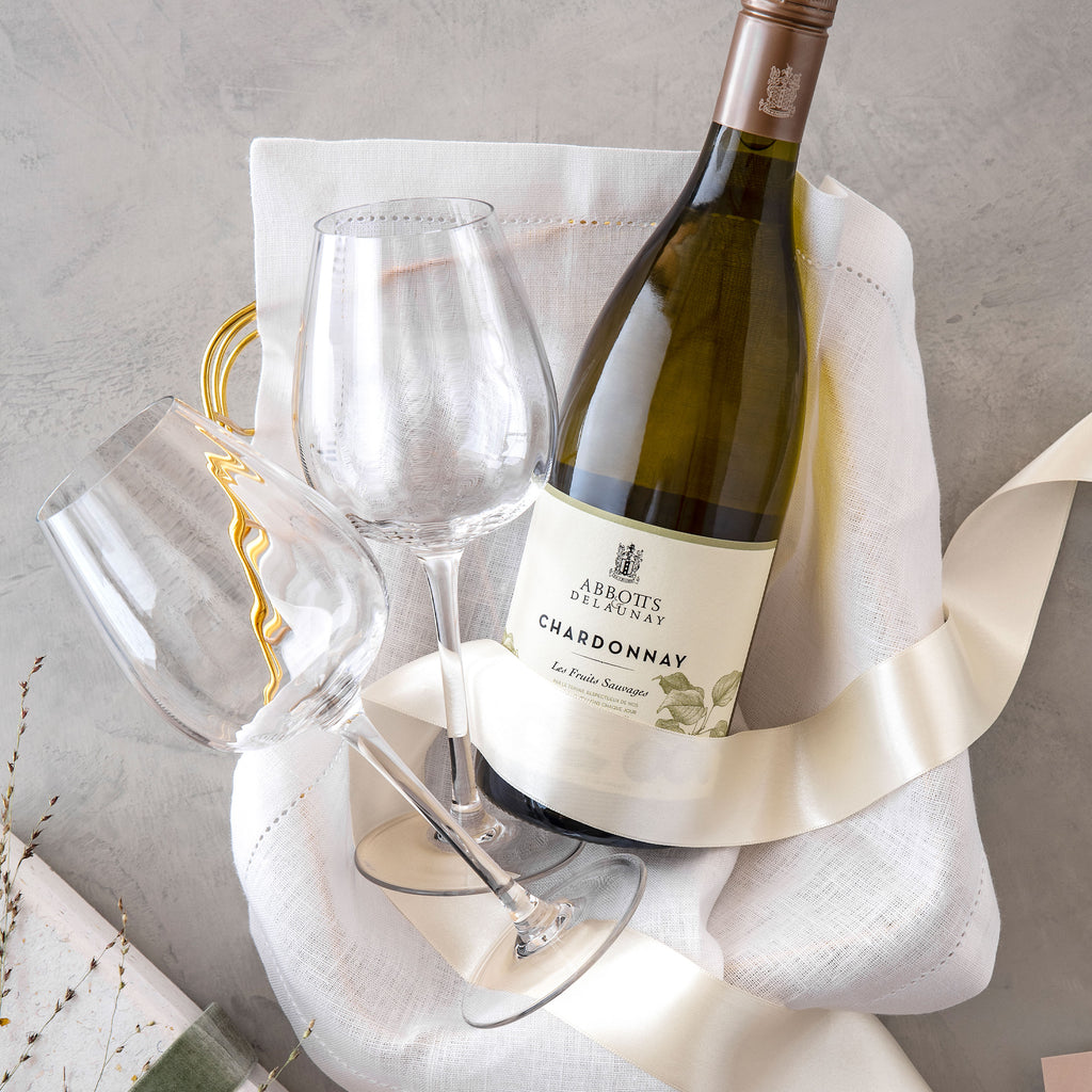Rose Garden White wine glass