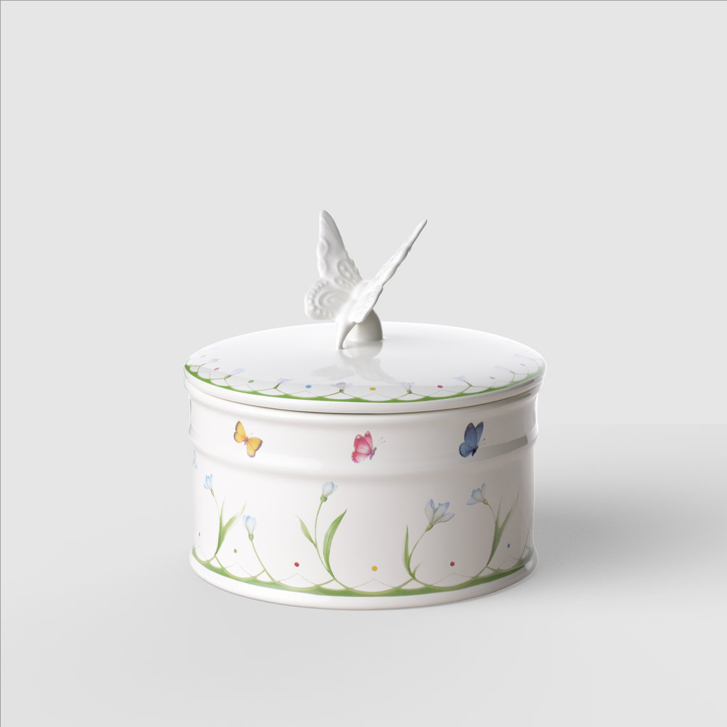 Colourful Spring Round jar