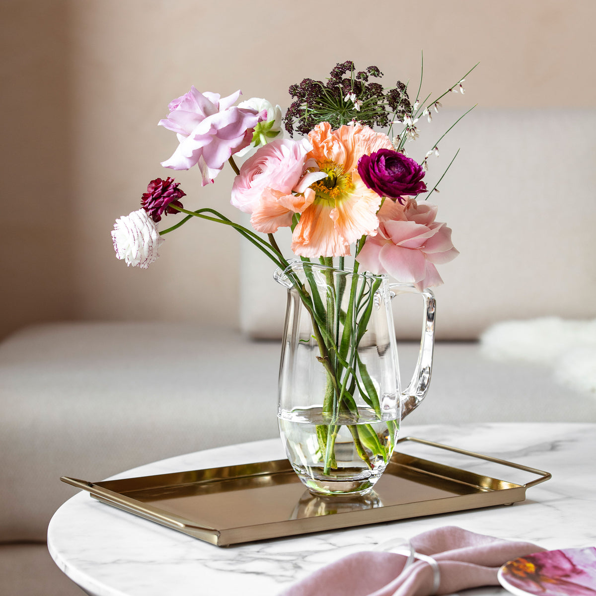 Rose Garden Glass pitcher