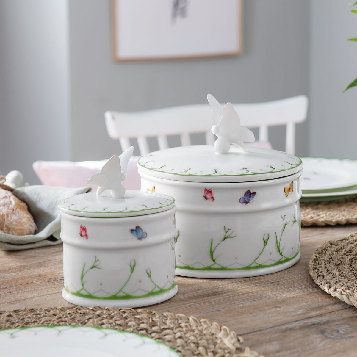 Colourful Spring Round jar