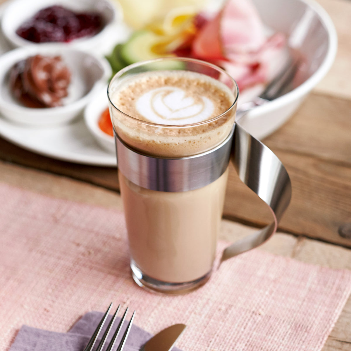 NewWave Latte glass with handle