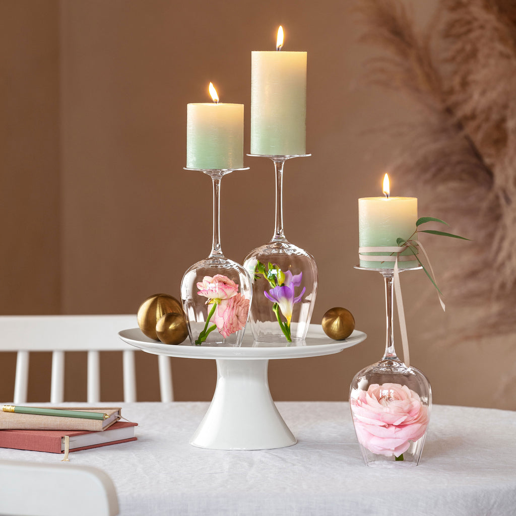 Rose Garden Red wine glass