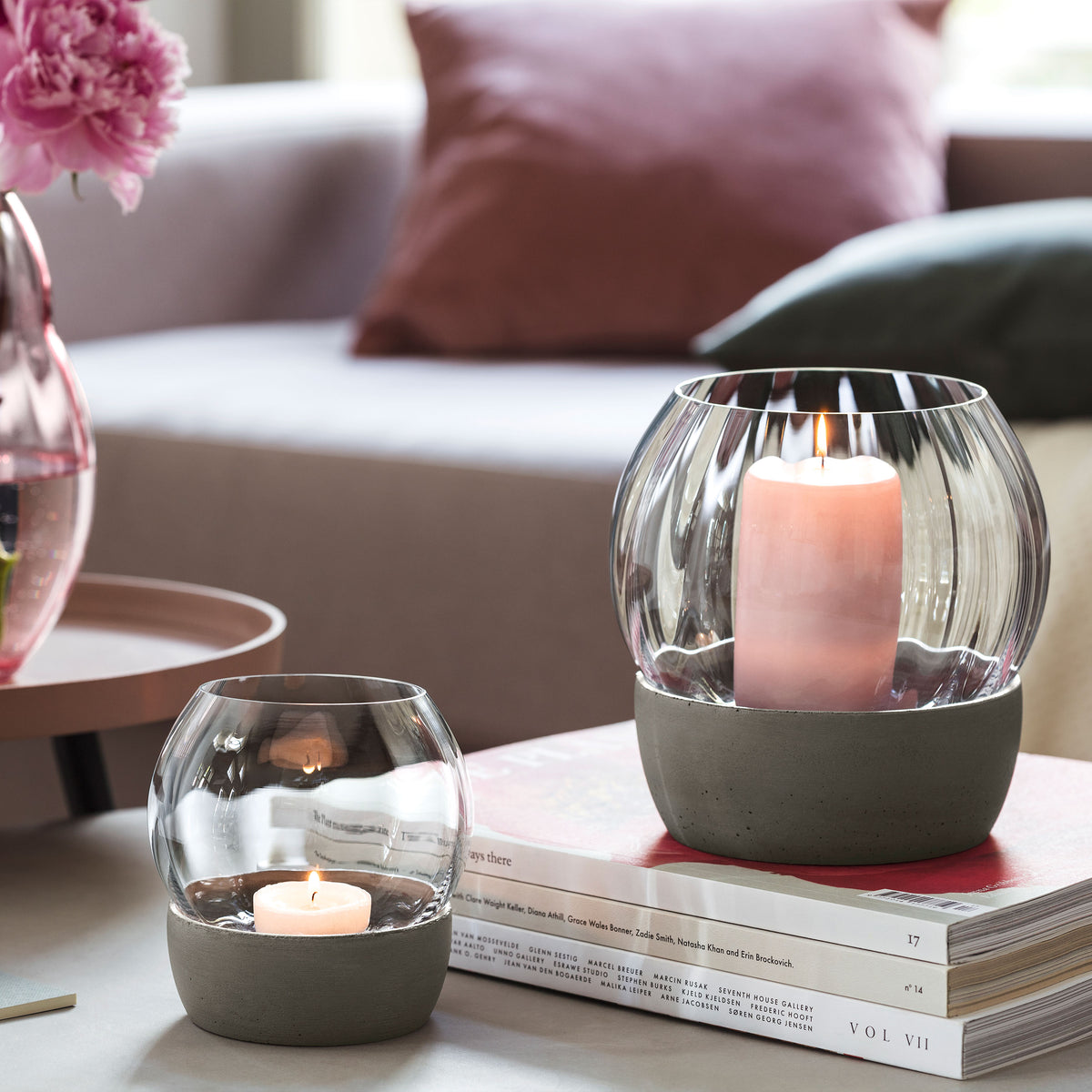 Rose Garden Hurricane lamp