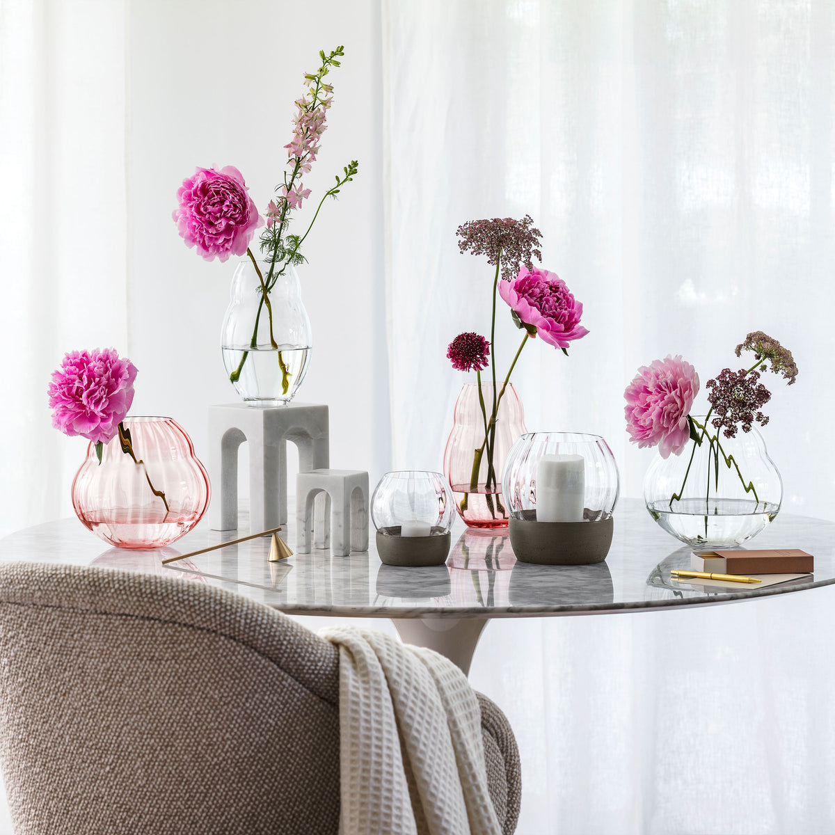 Rose Garden Hurricane lamp