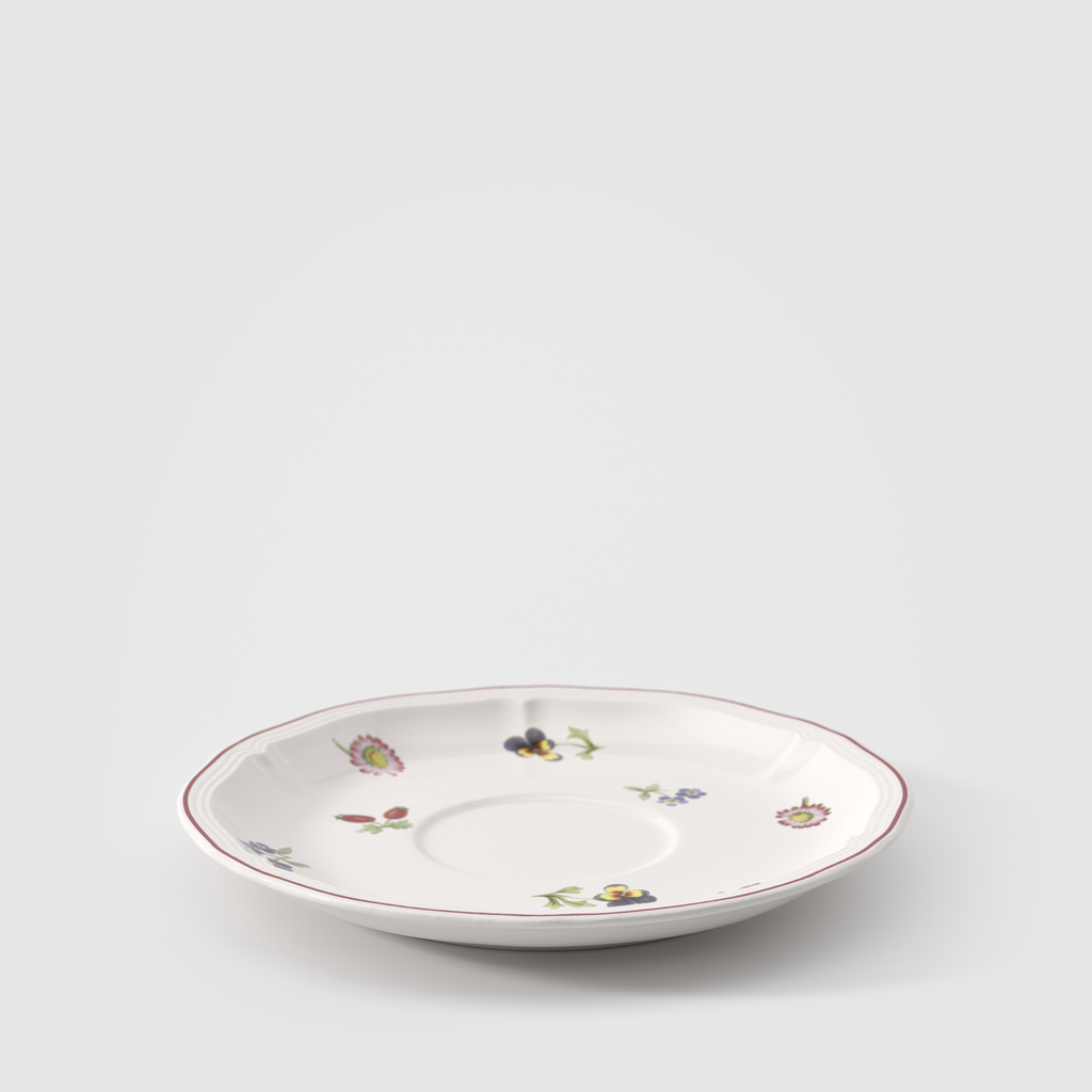 Petite Fleur White coffee cup saucer