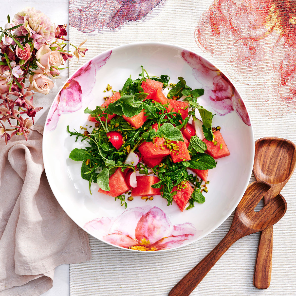 Rose Garden Serving Bowl