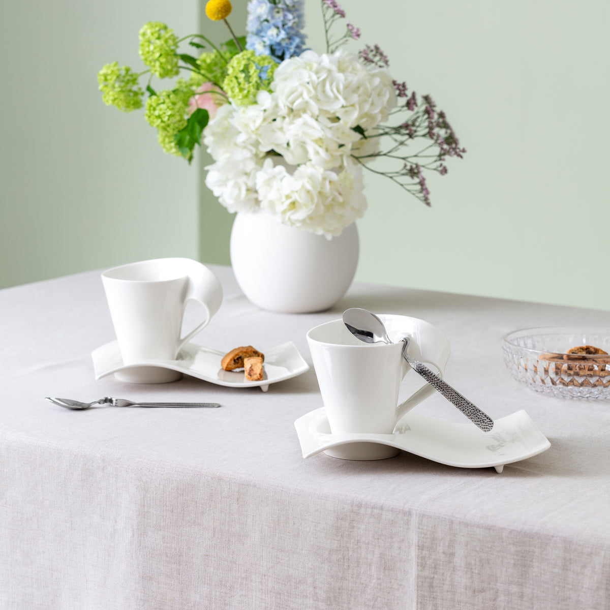 NewWave White coffee cup saucer