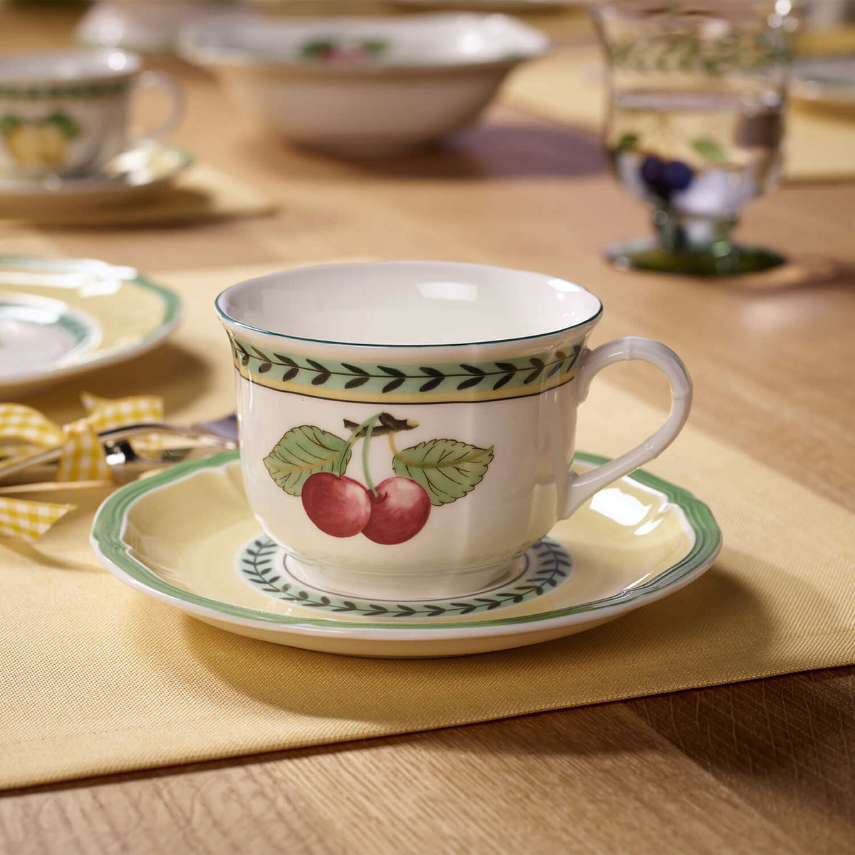 French Garden Soup cup saucer