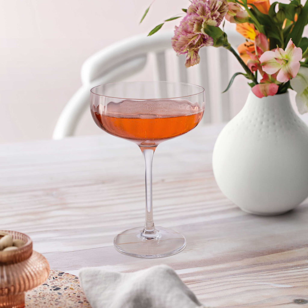 Rose Garden Champagne coupe glass