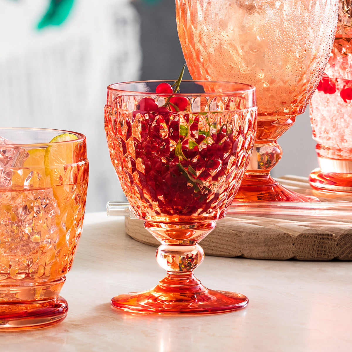 Boston Red wine glass